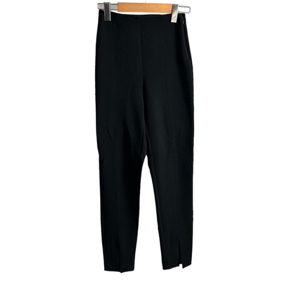 ARITZIA Babaton Black Cigarette Style Split Hem Crepe Pants US 00